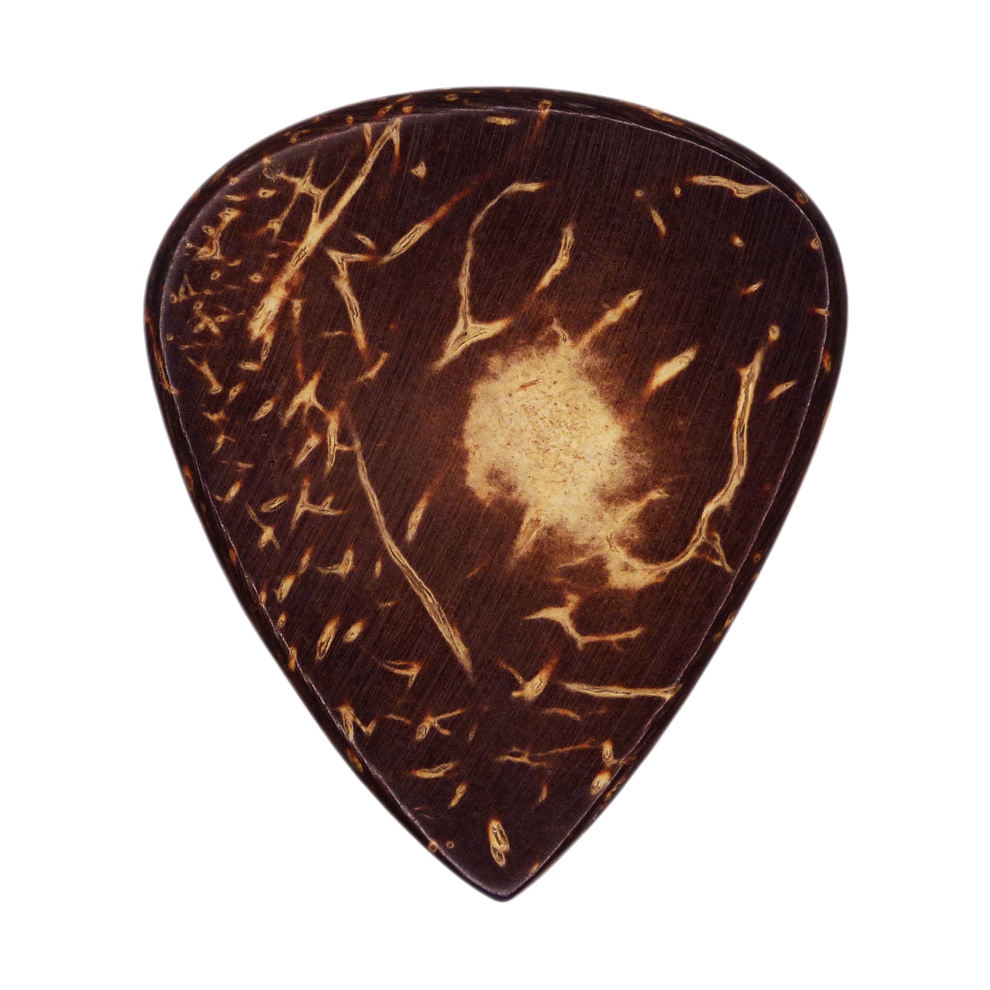 Coconut Palm Shell Guitar Or Bass Pick - 1.5 mm Heavy Gauge - 351 Shape - Natural Finish Handmade Specialty Exotic Plectrum