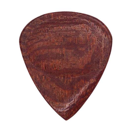 Mahogany Wood Guitar Or Bass Pick - 3.0 mm Ultra Heavy Gauge - 351 Groove Shape - Natural Finish Handmade Specialty Exotic Plectrum