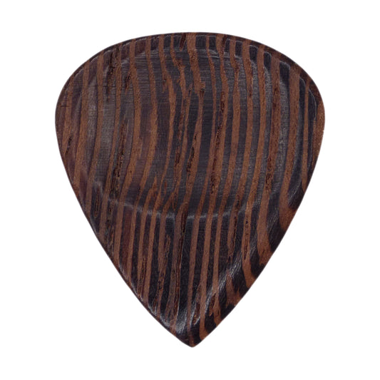 Toddy Palm Wood Guitar Or Bass Pick - 3.0 mm Ultra Heavy Gauge - 351 Groove Shape - Natural Finish Handmade Specialty Exotic Plectrum