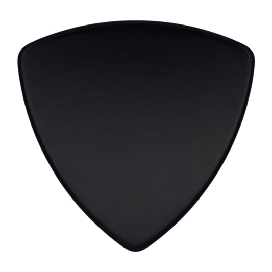 Celluloid Black Guitar Or Bass Pick - 0.71 mm Medium Gauge - 346 Rounded Triangle Shape