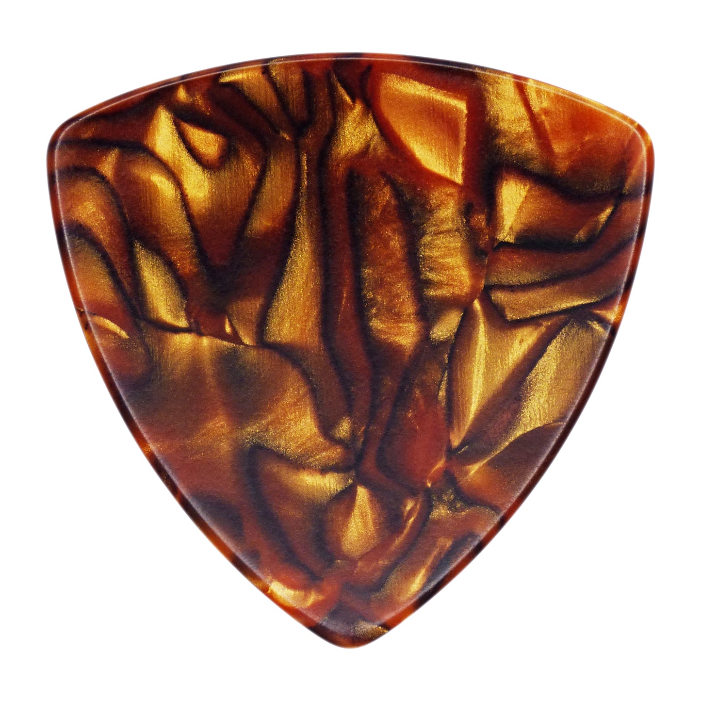 Celluloid Tiger Guitar Or Bass Pick - 0.71 mm Medium Gauge - 346 Rounded Triangle Shape