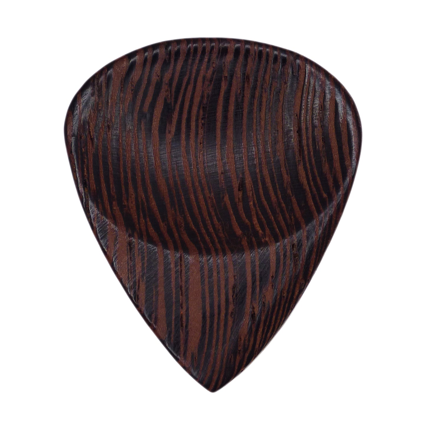 Wenge Wood Guitar Or Bass Pick - 3.0 mm Ultra Heavy Gauge - 351 Groove Shape - Natural Finish Handmade Specialty Exotic Plectrum