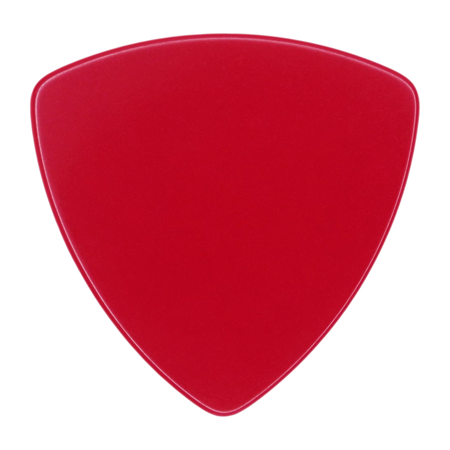 Celluloid Red Guitar Or Bass Pick - 0.71 mm Medium Gauge - 346 Rounded Triangle Shape