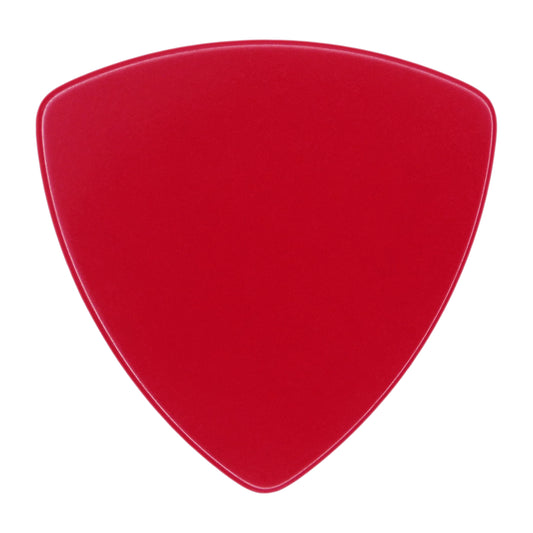 Celluloid Red Guitar Or Bass Pick - 0.71 mm Medium Gauge - 346 Rounded Triangle Shape