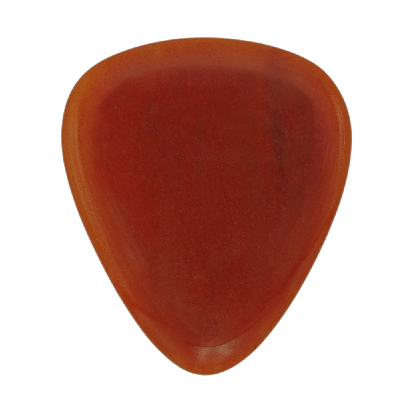 Brazilian Red Agate Stone Guitar Or Bass Pick - 3.0 mm Ultra Heavy Gauge - 351 Shape - Specialty Handmade Gemstone Exotic Plectrum