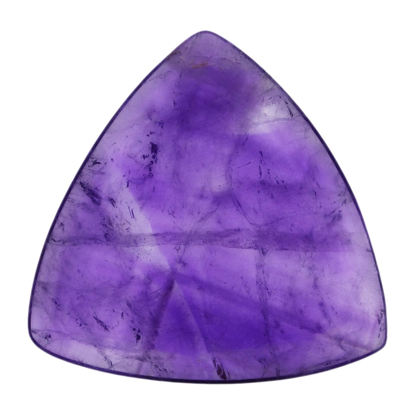 Amethyst Stone Guitar Or Bass Pick - 3.0 mm Ultra Heavy Gauge - 346 Rounded Triangle Shape - Specialty Handmade Gemstone Exotic Plectrum