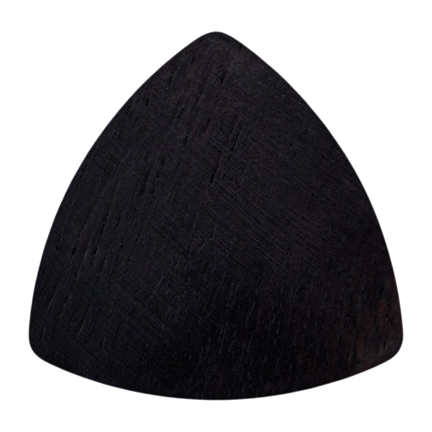 Ebony Wood Guitar Or Bass Pick - 1.5 mm Heavy Gauge - 346 Rounded Triangle Shape - Natural Finish Handmade Specialty Exotic Plectrum