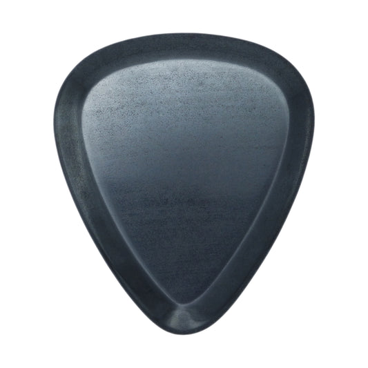Hematite Stone Guitar Or Bass Pick - 3.0 mm Ultra Heavy Gauge - 351 Shape - Specialty Handmade Gemstone Exotic Plectrum