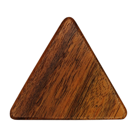 Teak Wood Guitar Or Bass Pick - 1.5 mm Ultra Heavy Gauge - 355 Large Triangle Shape - Natural Finish Handmade Specialty Exotic Plectrum