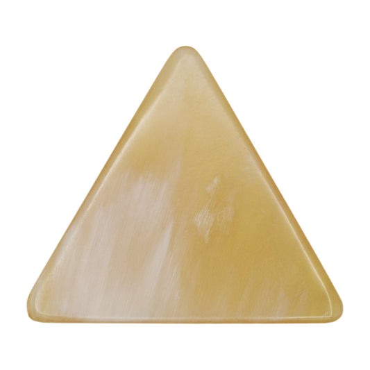 White Buffalo Horn Guitar Or Bass Pick - 1.5 mm Ultra Heavy Gauge - 355 Large Triangle Shape - Polished Finish Handmade Specialty Exotic Plectrum