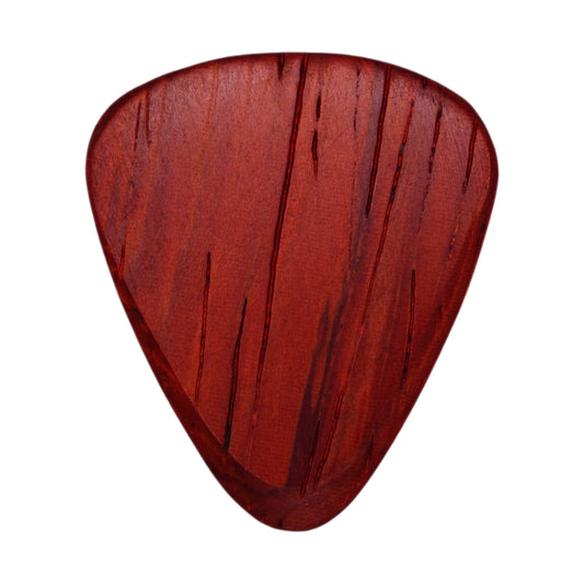 Padauk Wood Guitar Or Bass Pick - 3.0 mm Ultra Heavy Gauge - 351 Wedge Shape - Natural Finish Handmade Specialty Exotic Plectrum