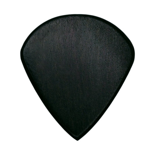 Ebony Wood Guitar Or Bass Pick - 1.5 mm Ultra Heavy Gauge - Jazz XL Shape - Natural Finish Handmade Specialty Exotic Plectrum