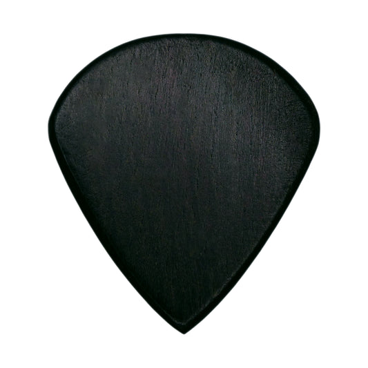 Ebony Wood Guitar Or Bass Pick - 1.5 mm Ultra Heavy Gauge - Jazz XL Shape - Natural Finish Handmade Specialty Exotic Plectrum
