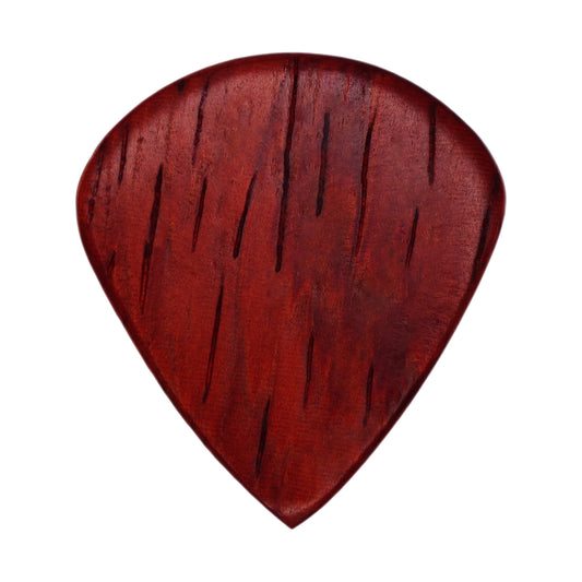 Padauk Wood Guitar Or Bass Pick - 1.5 mm Ultra Heavy Gauge - Jazz XL Shape - Natural Finish Handmade Specialty Exotic Plectrum