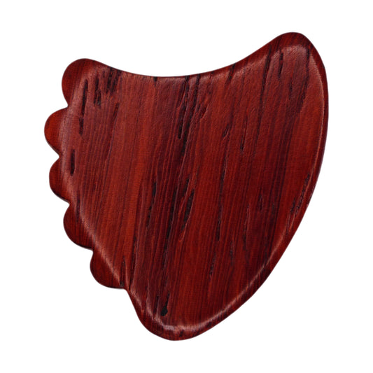 Padauk Wood Guitar Or Bass Pick - 1.5 mm Ultra Heavy Gauge - 390 Shark Fin Shape - Natural Finish Handmade Specialty Exotic Plectrum