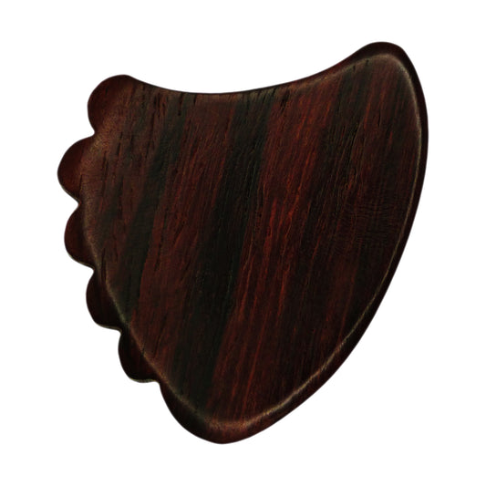 Rosewood Guitar Or Bass Pick - 1.5 mm Ultra Heavy Gauge - 390 Shark Fin Shape - Natural Finish Handmade Specialty Exotic Plectrum