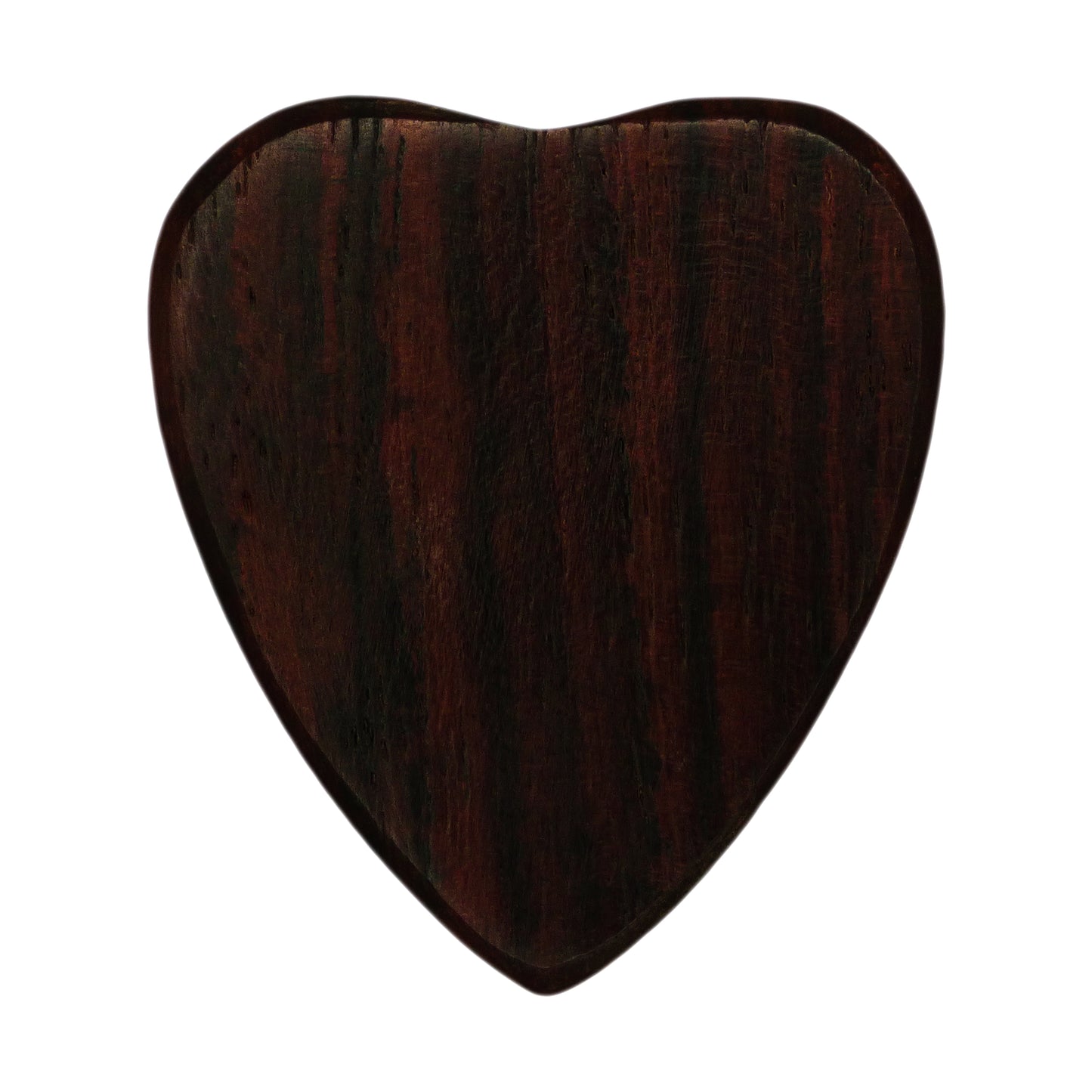 Rosewood Guitar Or Bass Pick - 1.5 mm Ultra Heavy Gauge - 323 Heart Shape - Natural Finish Handmade Specialty Exotic Plectrum