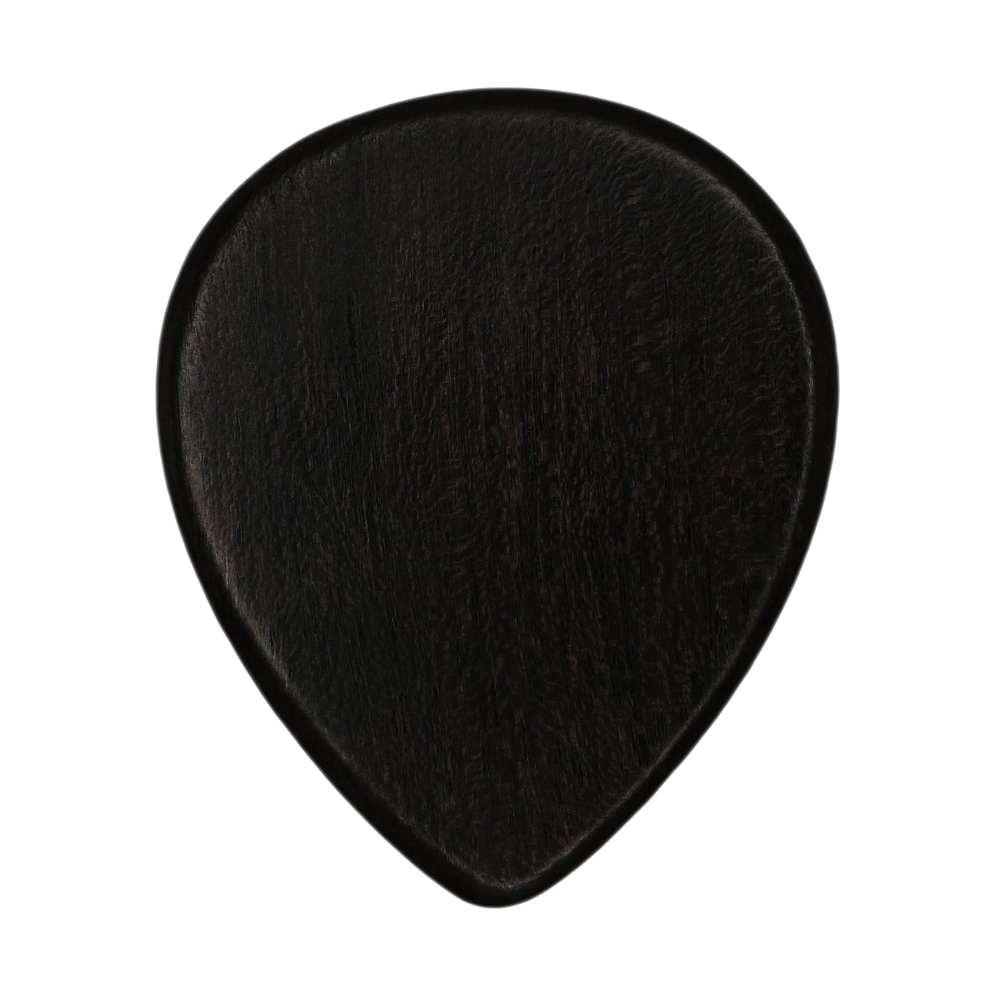 Ebony Wood Guitar Or Bass Pick - 1.5 mm Ultra Heavy Gauge - 347 Large Teardrop Shape - Natural Finish Handmade Specialty Exotic Plectrum