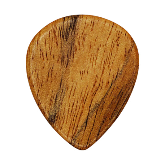 Teak Wood Guitar Or Bass Pick - 1.5 mm Ultra Heavy Gauge - 347 Large Teardrop Shape - Natural Finish Handmade Specialty Exotic Plectrum