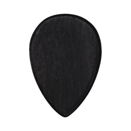 Ebony Wood Guitar Or Bass Pick - 1.5 mm Ultra Heavy Gauge - 358 Small Teardrop Shape - Natural Finish Handmade Specialty Exotic Plectrum