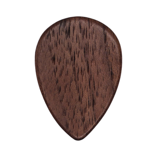 Walnut Wood Guitar Or Bass Pick - 1.5 mm Ultra Heavy Gauge - 358 Small Teardrop Shape - Natural Finish Handmade Specialty Exotic Plectrum