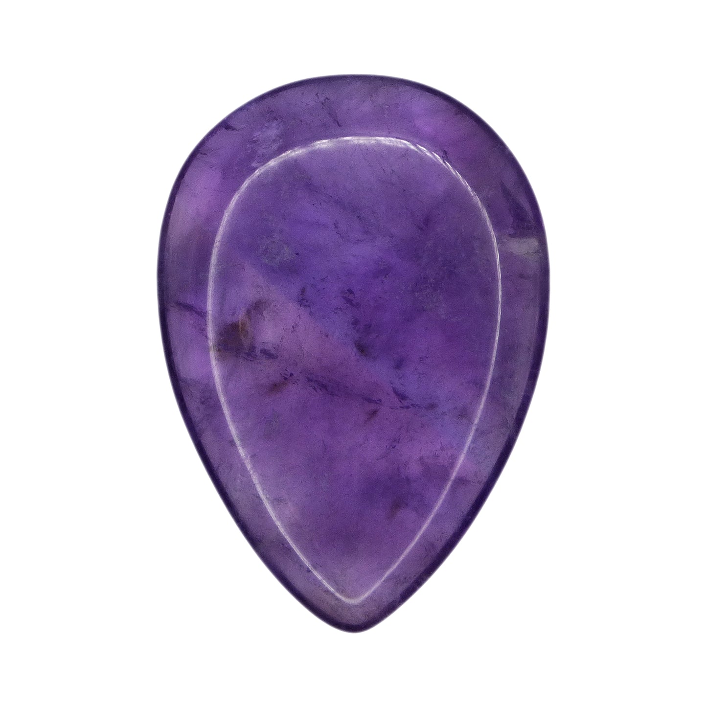 Amethyst Stone Guitar Or Bass Pick - 3.0 mm Ultra Heavy Gauge - 358 Small Teardrop Shape - Specialty Handmade Gemstone Exotic Plectrum