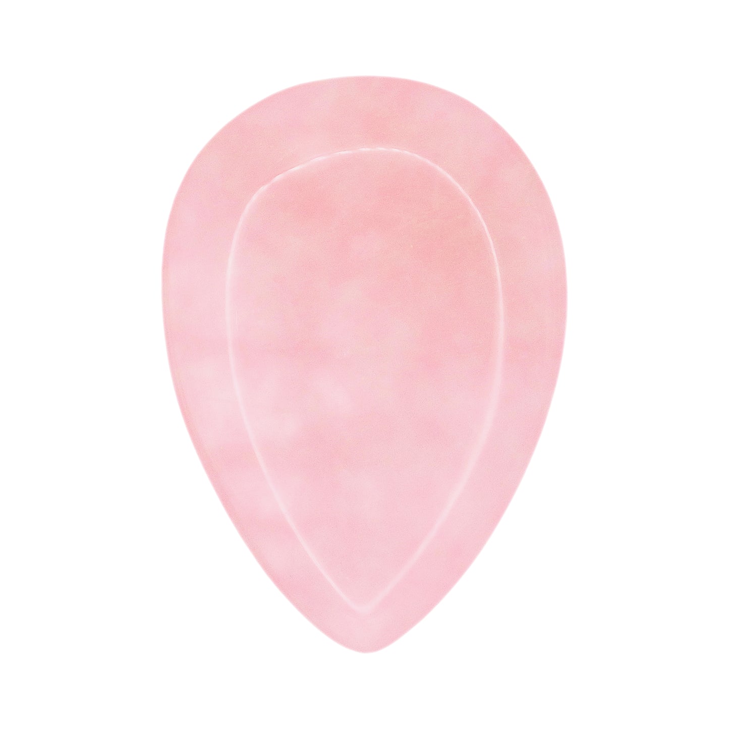 Rose Quartz Stone Guitar Or Bass Pick - 3.0 mm Ultra Heavy Gauge - 358 Small Teardrop Shape - Specialty Handmade Gemstone Exotic Plectrum