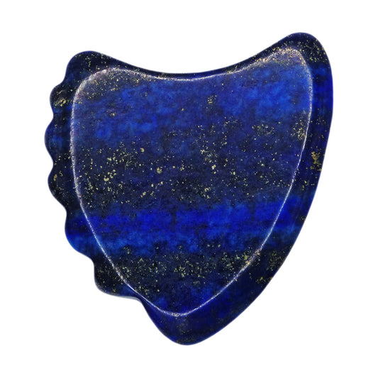 Lapis Lazuli Stone Guitar Or Bass Pick - 3.0 mm Ultra Heavy Gauge - 390 Shark Fin Shape - Specialty Handmade Gemstone Exotic Plectrum