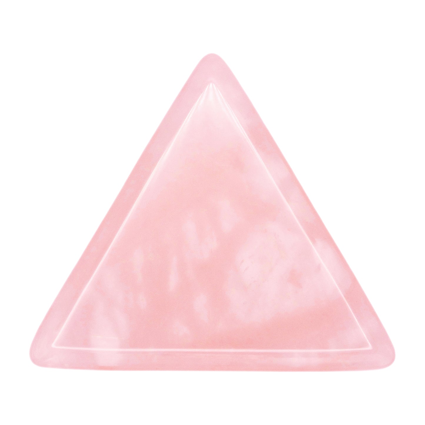 Rose Quartz Stone Guitar Or Bass Pick - 3.0 mm Ultra Heavy Gauge - 355 Large Triangle Shape - Specialty Handmade Gemstone Exotic Plectrum