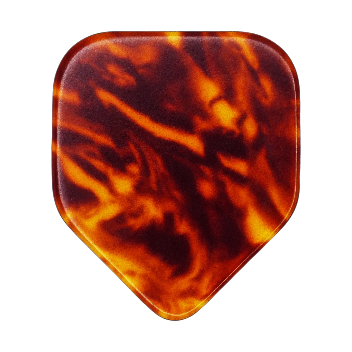 Celluloid Brown Tortoise Guitar Or Bass Pick - 0.96 mm Heavy Gauge - 330 Medium Home Plate Shape