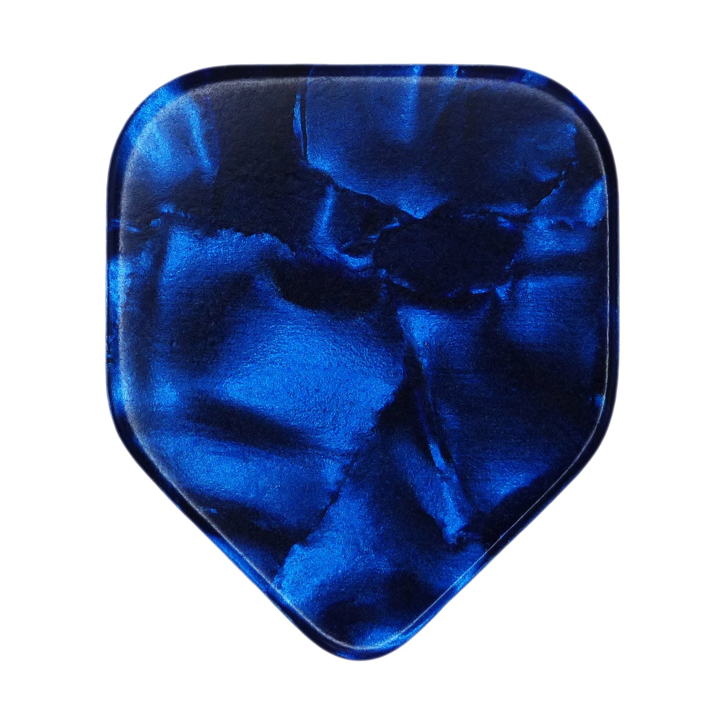 Celluloid Dark Blue Pearl Guitar Or Bass Pick - 0.96 mm Heavy Gauge - 330 Medium Home Plate Shape