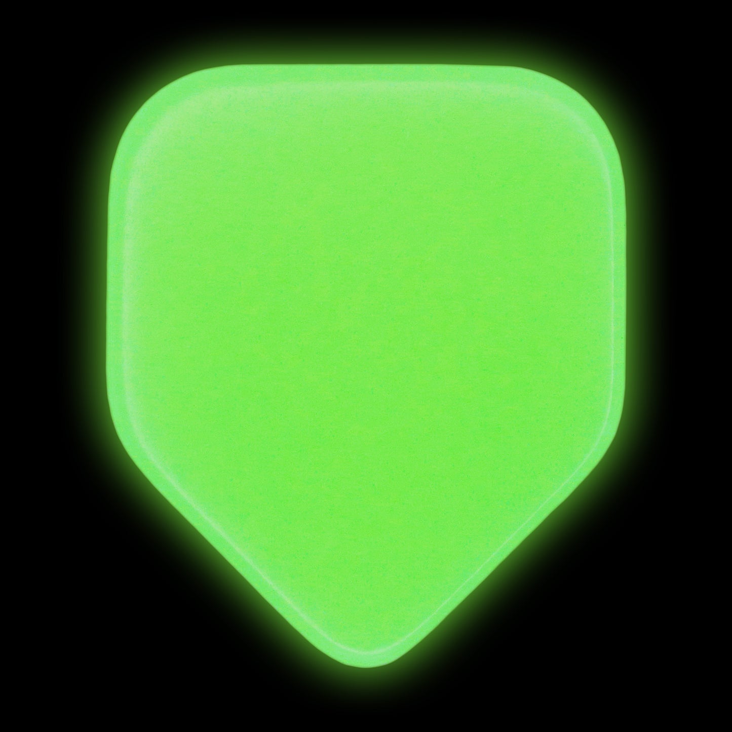 Celluloid Glow In The Dark Guitar Or Bass Pick - 0.96 mm Heavy Gauge - 330 Medium Home Plate Shape