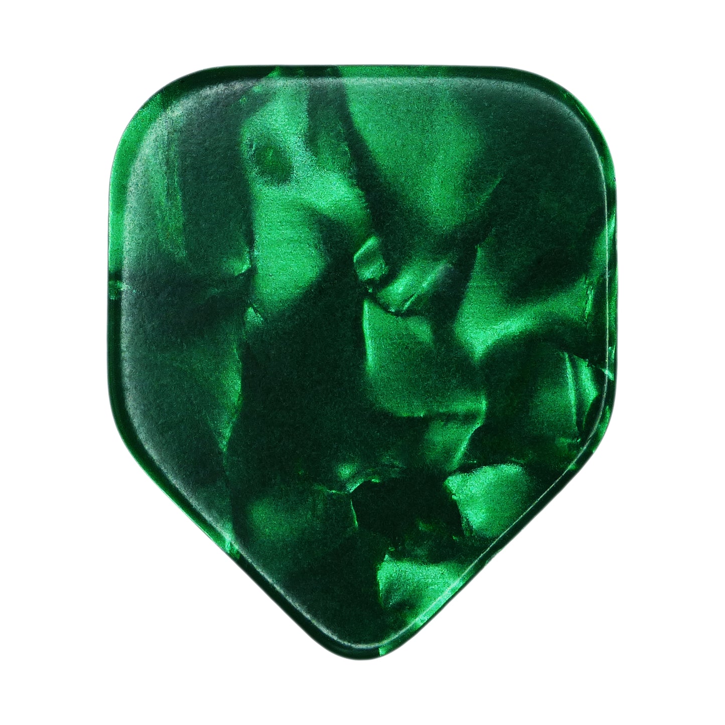 Celluloid Green Pearl Guitar Or Bass Pick - 0.96 mm Heavy Gauge - 330 Medium Home Plate Shape