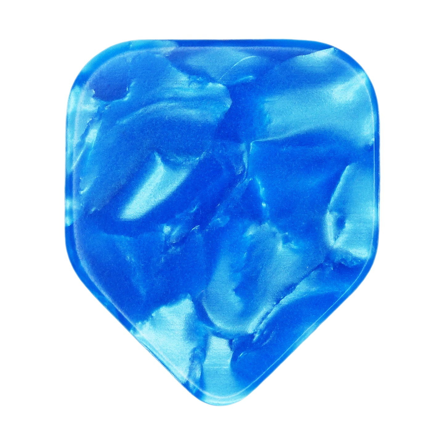 Celluloid Light Blue Pearl Guitar Or Bass Pick - 0.96 mm Heavy Gauge - 330 Medium Home Plate Shape