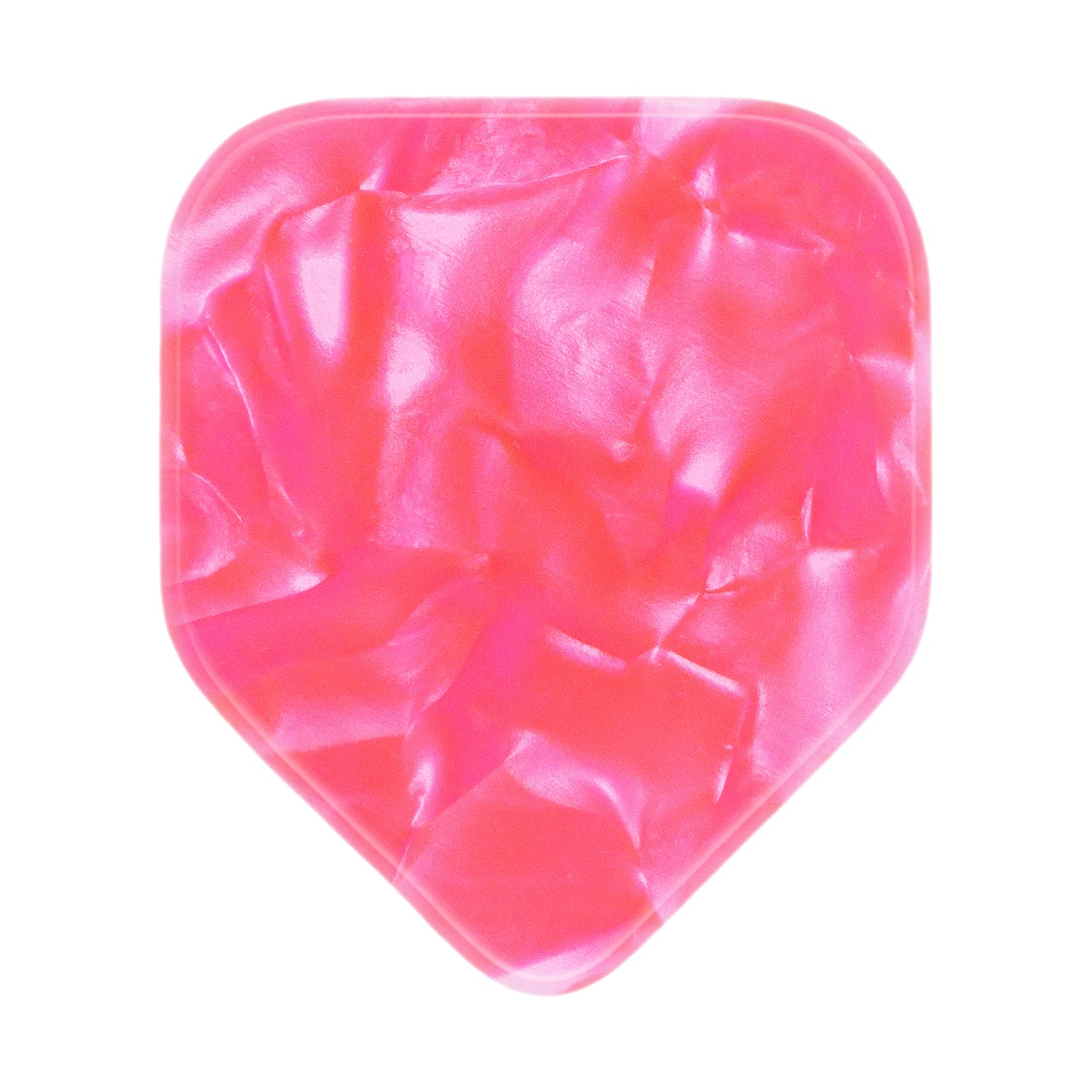 Celluloid Pink Pearl Guitar Or Bass Pick - 0.96 mm Heavy Gauge - 330 Medium Home Plate Shape
