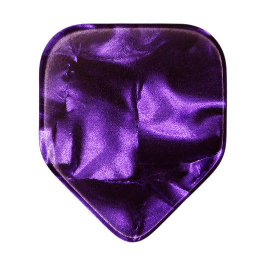 Celluloid Purple Pearl Guitar Or Bass Pick - 0.96 mm Heavy Gauge - 330 Medium Home Plate Shape