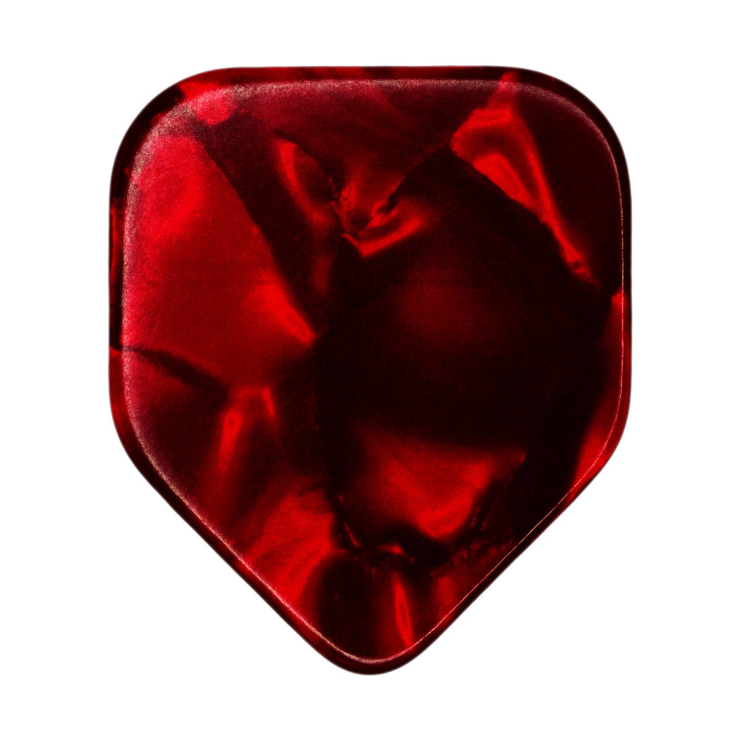 Celluloid Red Pearl Guitar Or Bass Pick - 0.96 mm Heavy Gauge - 330 Medium Home Plate Shape