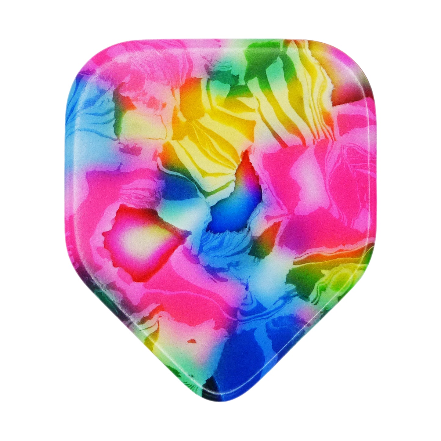Celluloid Tie Dye Guitar Or Bass Pick - 0.96 mm Heavy Gauge - 330 Medium Home Plate Shape