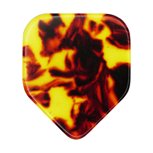 Celluloid Vintage Tortoise Shell Guitar Or Bass Pick - 0.96 mm Heavy Gauge - 330 Medium Home Plate Shape