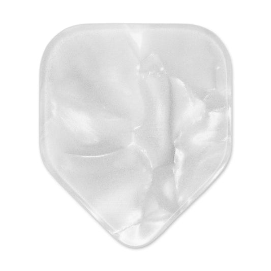 Celluloid White Pearl Guitar Or Bass Pick - 0.96 mm Heavy Gauge - 330 Medium Home Plate Shape