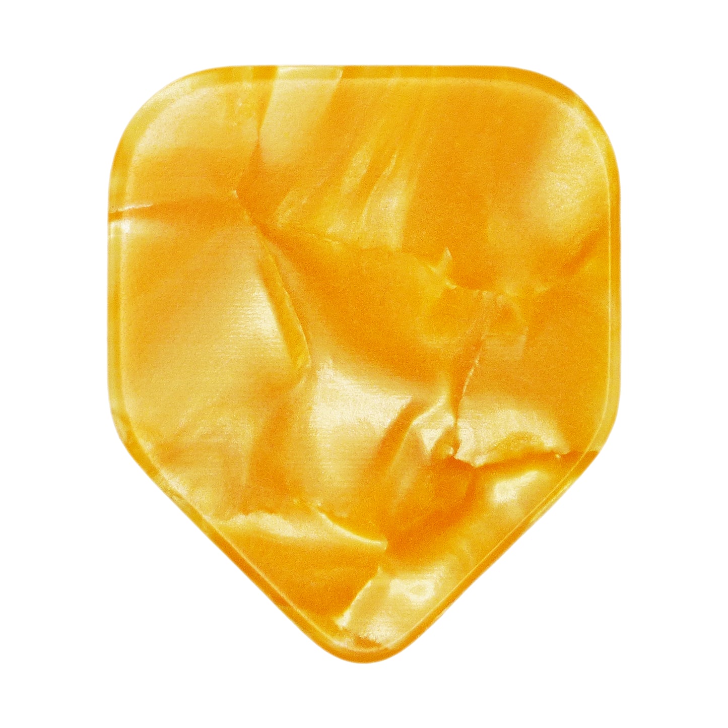 Celluloid Yellow Pearl Guitar Or Bass Pick - 0.96 mm Heavy Gauge - 330 Medium Home Plate Shape