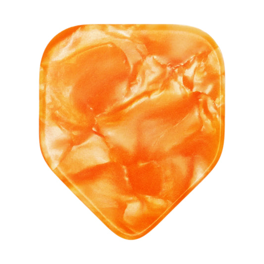 Celluloid Orange Pearl Guitar Or Bass Pick - 0.71 mm Medium Gauge - 330 Medium Home Plate Shape