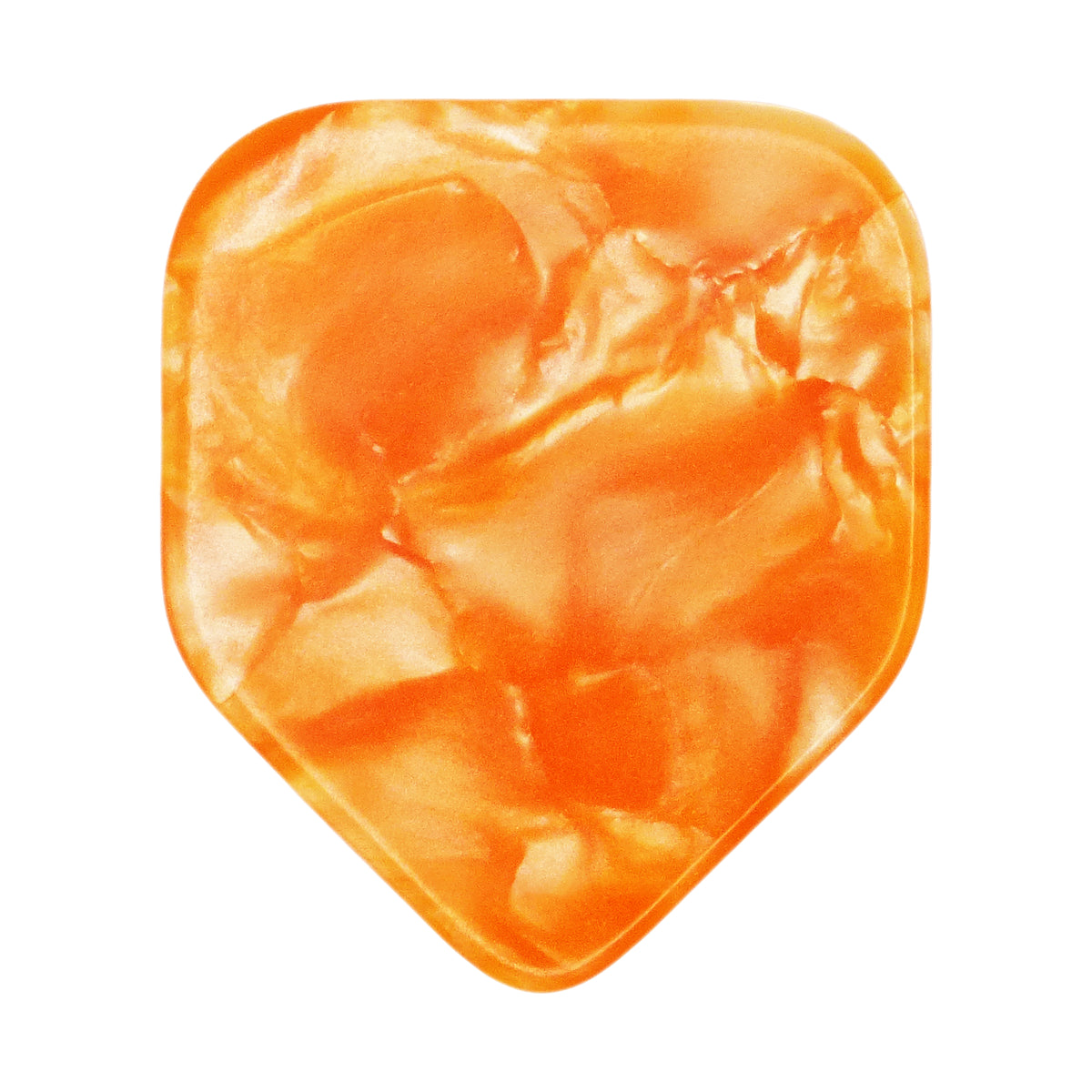 Celluloid Orange Pearl Guitar Or Bass Pick - 0.46 mm Light Gauge - 330 Medium Home Plate Shape