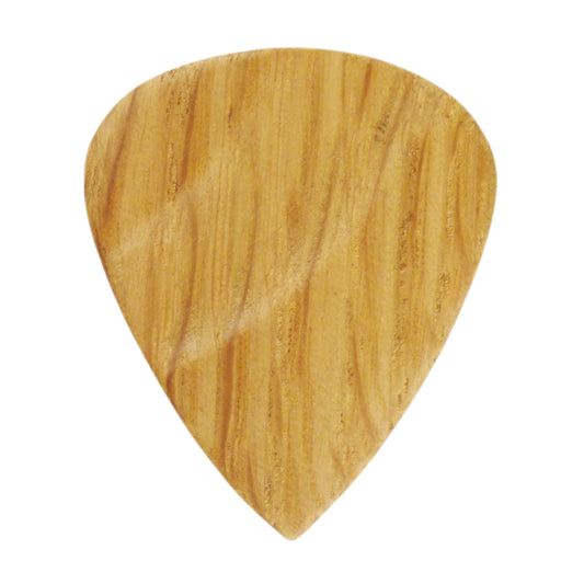 Oak Wood Guitar Or Bass Pick - 3.0 mm Ultra Heavy Gauge - 351 Groove Shape - Natural Finish Handmade Specialty Exotic Plectrum