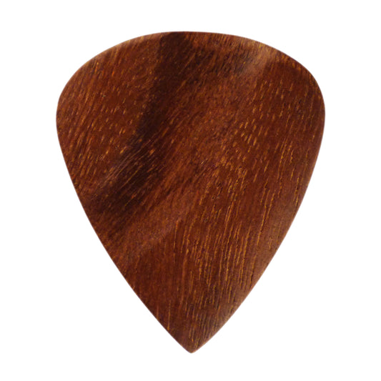 Dark Cedar Wood Guitar Or Bass Pick - 3.0 mm Ultra Heavy Gauge - 351 Groove Shape - Natural Finish Handmade Specialty Exotic Plectrum