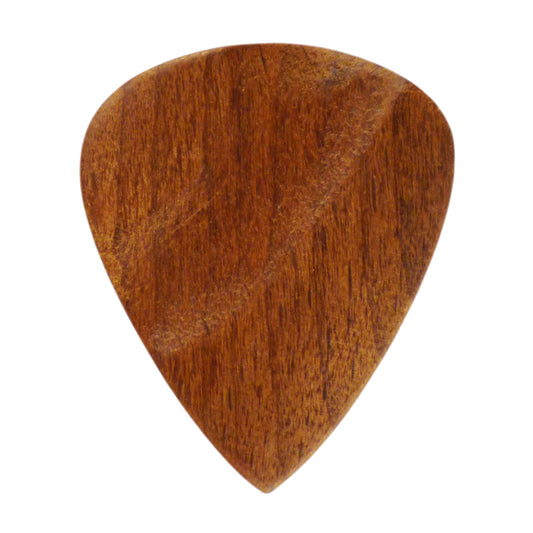 Dark Steamed Beech Wood Guitar Or Bass Pick - 3.0 mm Ultra Heavy Gauge - 351 Groove Shape - Natural Finish Handmade Specialty Exotic Plectrum