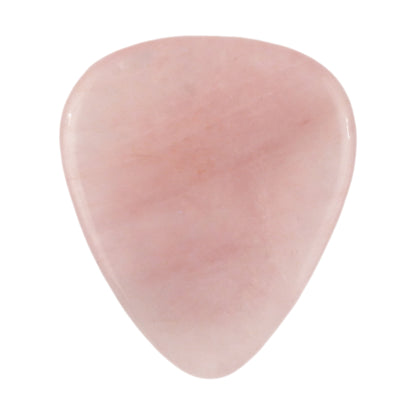 Rose Quartz Stone Guitar Or Bass Pick - 3.0 mm Ultra Heavy Gauge - 351 Shape - Specialty Handmade Gemstone Exotic Plectrum