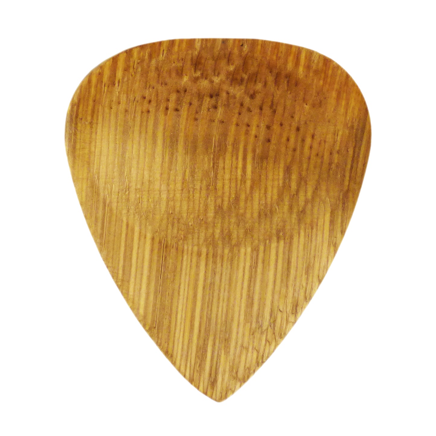 Bamboo Guitar Or Bass Pick - 3.0 mm Ultra Heavy Gauge - 351 Groove Shape - Natural Finish Handmade Specialty Exotic Plectrum