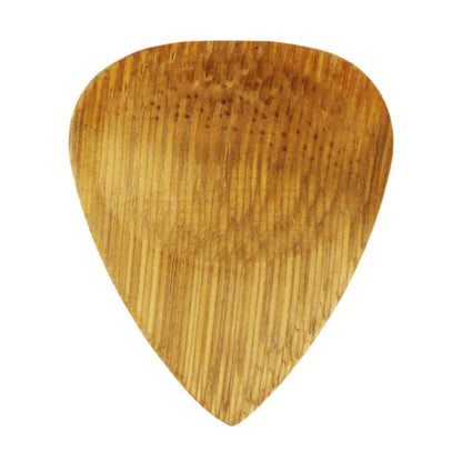 Bamboo Guitar Or Bass Pick - 3.0 mm Ultra Heavy Gauge - 351 Groove Shape - Natural Finish Handmade Specialty Exotic Plectrum