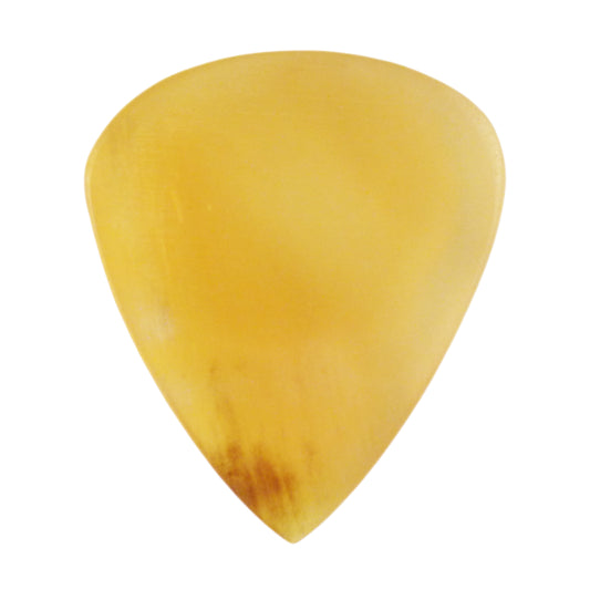 White Buffalo Horn Guitar Or Bass Pick - 3.0 mm Ultra Heavy Gauge - 351 Groove Shape - Polished Finish Handmade Specialty Exotic Plectrum